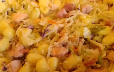 Delicious Cabbage and Noodles with Ham Recipe