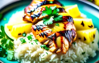 Delicious Caribbean-inspired Chicken with Pineapple Cilantro Rice