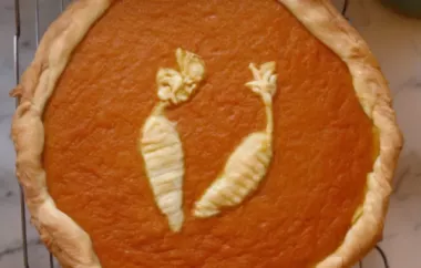 Delicious Carrot Pie Recipe