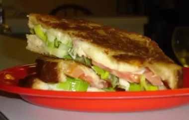 Delicious Cheddar Baby Leek and Tomato Sandwich Recipe
