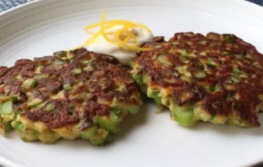 Delicious Cheesy Asparagus Fritters Recipe