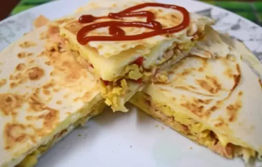 Delicious Cheesy Breakfast Quesadilla Recipe