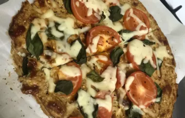 Delicious Cheesy Cauliflower Pizza Crust Recipe