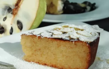 Delicious Cherimoya Almond Cake