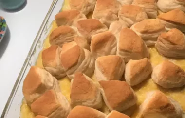 Delicious Chicken Rice and Biscuit Casserole