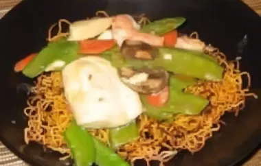 Delicious Chinese-inspired Recipe: Noodle Pancakes with Fresh Asparagus