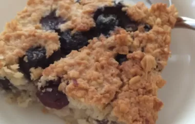 Delicious Coconut Blueberry Baked Oatmeal