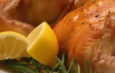 Delicious Cornish Game Hens with Garlic and Rosemary