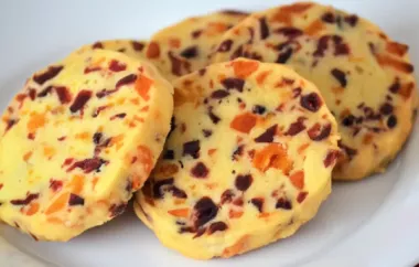 Delicious Cranberry Orange Shortbread Cookies with a Twist of Apricots