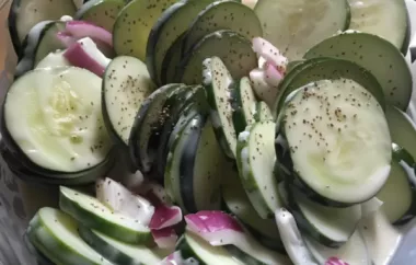 Delicious Creamy Cucumber Salad Recipe