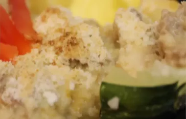 Delicious Creamy Meat-Stuffed Zucchini Recipe