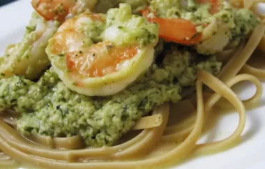 Delicious Creamy Pesto Shrimp Recipe