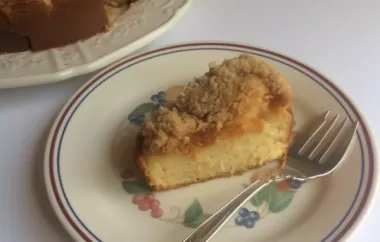 Delicious Crumb Coffee Cake with a Twist of Peach Preserves