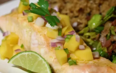 Delicious Curry Salmon with Sweet Mango