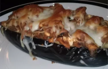 Delicious Eggplant Stuffed with Flavorful Lamb and Feta