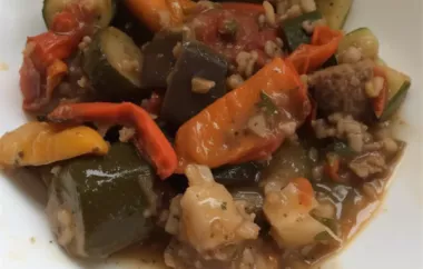 Delicious Eggplant, Zucchini, and Sweet Red Pepper Stew