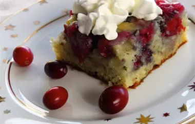 Delicious Fresh Cranberry Cake Recipe