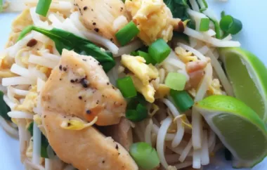 Delicious fusion of Thai and American flavors in Joe's famous chicken pad Thai recipe