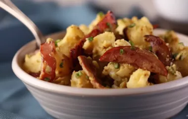 Delicious German-inspired potato salad with a twist of chopped ham