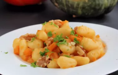 Delicious Gnocchi with Kabocha, Walnuts, and Scamorza