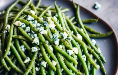 Delicious Green Beans with Tangy Blue Cheese