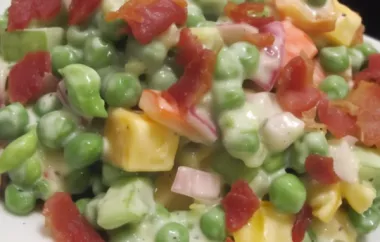 Delicious Green Pea Salad with Cheese