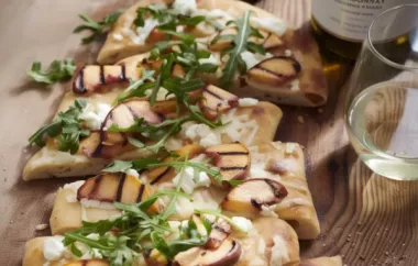 Delicious Grilled Peach and Goat Cheese Flatbread Recipe