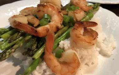 Delicious Grilled Teriyaki Prawns with Asparagus and Coconut Rice Recipe