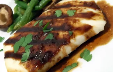 Delicious Halibut with a flavorful Rice Wine Sauce