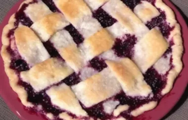 Delicious Homemade Black Raspberry Pie Recipe