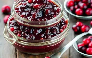 Delicious Homemade Cranberry Sauce with a Tangy Twist of Raspberry Vinegar