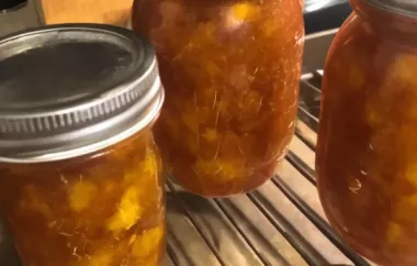 Delicious Homemade Peach Jam with a hint of Amaretto Liqueur