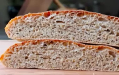 Delicious Homemade Whole Wheat Ciabatta Bread Recipe