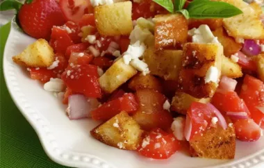 Delicious Italian Bread Salad with a Fresh Twist of Strawberries and Tomatoes