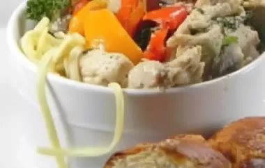 Delicious lime chicken and mushroom pasta