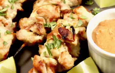 Delicious Lime Ginger Chicken Kabobs with Peanut Sauce