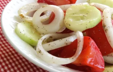 Delicious Marinated Cucumber, Onion, and Tomato Salad Recipe