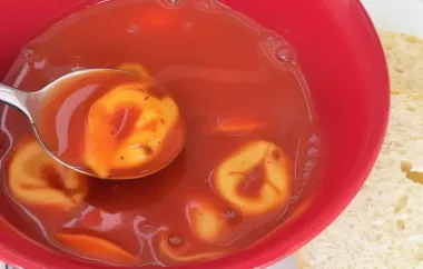 Delicious Minute Tomato Soup with Tortellini Recipe