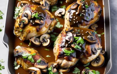Delicious Mushroom-Stuffed Chicken with Tangy Balsamic Pan Sauce