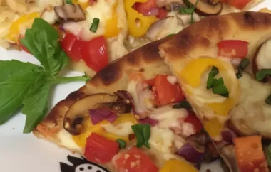 Delicious Naan Veggie Pizza Recipe