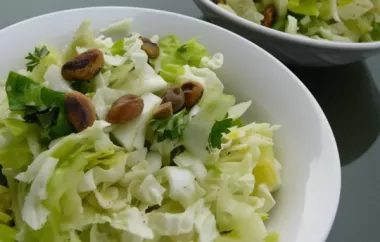 Delicious Napa Cabbage Salad with Tangy Lemon Pistachio Vinaigrette