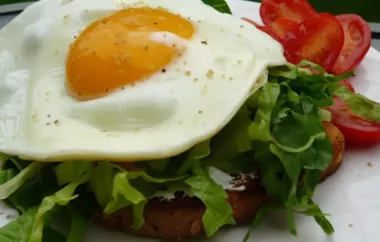 Delicious Open-Faced Egg Sandwiches with a Fresh Arugula Salad