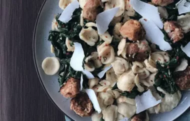 Delicious Orecchiette with Spinach and Turkey Meatballs Recipe