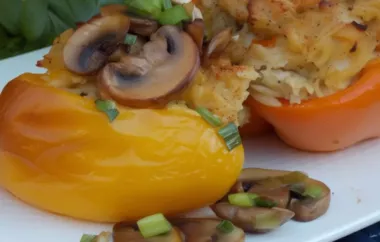 Delicious Orzo and Chicken Stuffed Peppers Recipe