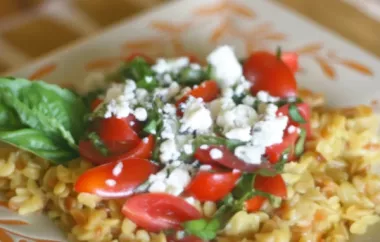 Delicious Orzo with Tomatoes, Basil, and Gorgonzola Recipe