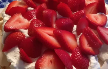 Delicious Pavlova with Fresh Strawberries