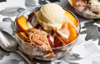 Delicious Peach Cobbler with Creamy Buttermilk Ice Cream