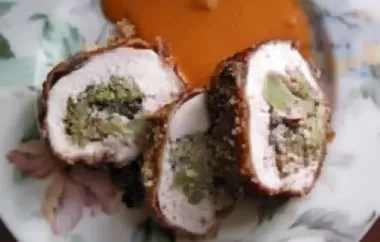 Delicious Pecan Chicken Stuffed with Cream Cheese and Broccoli