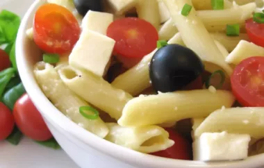 Delicious Penne Tomato and Mozzarella Salad Recipe