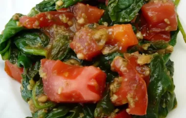 Delicious Pesto Spinach and Tomatoes Recipe